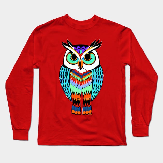 Owl Long Sleeve T-Shirt by Tiberiuss